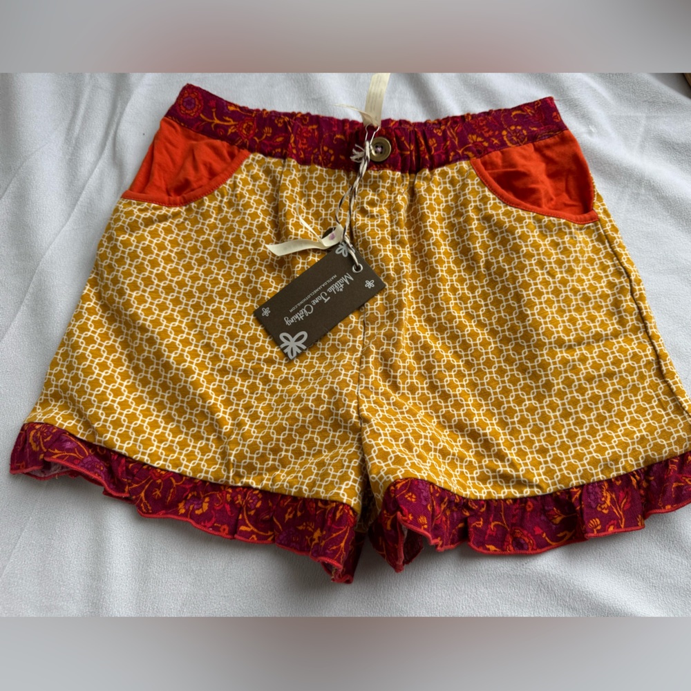 Matilda Jane Woodrose Mixed Print Shorts Enchanted Garden collection NEW 10 girl
